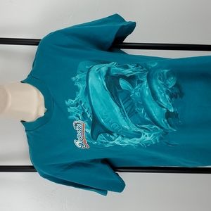 Vintage Miami Dolphins Pro Layer cotton kids t-shirt graphic size 14-16